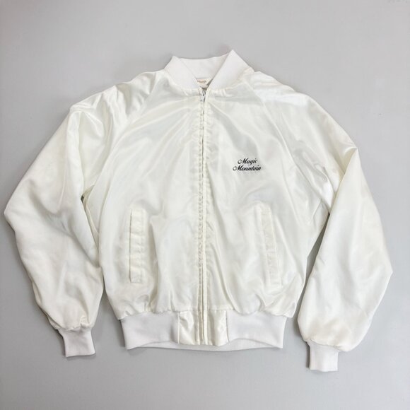 LOONEY TUNES Vintage Satin Bomber Jacket XL 1986 Sylvester Magic Mountain Park - Picture 7 of 10